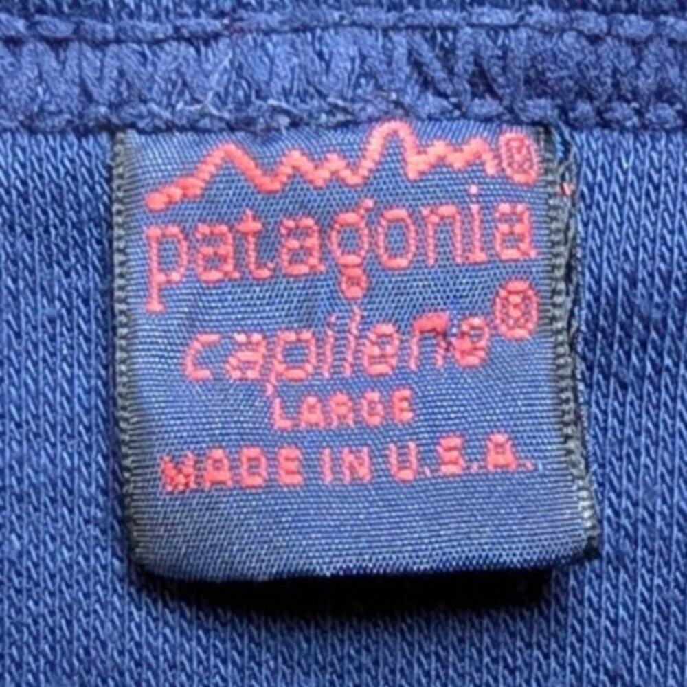 Vintage Patagonia Men's L Capilene Shirt Blue Gorpcore Cabincore Archive Y2K